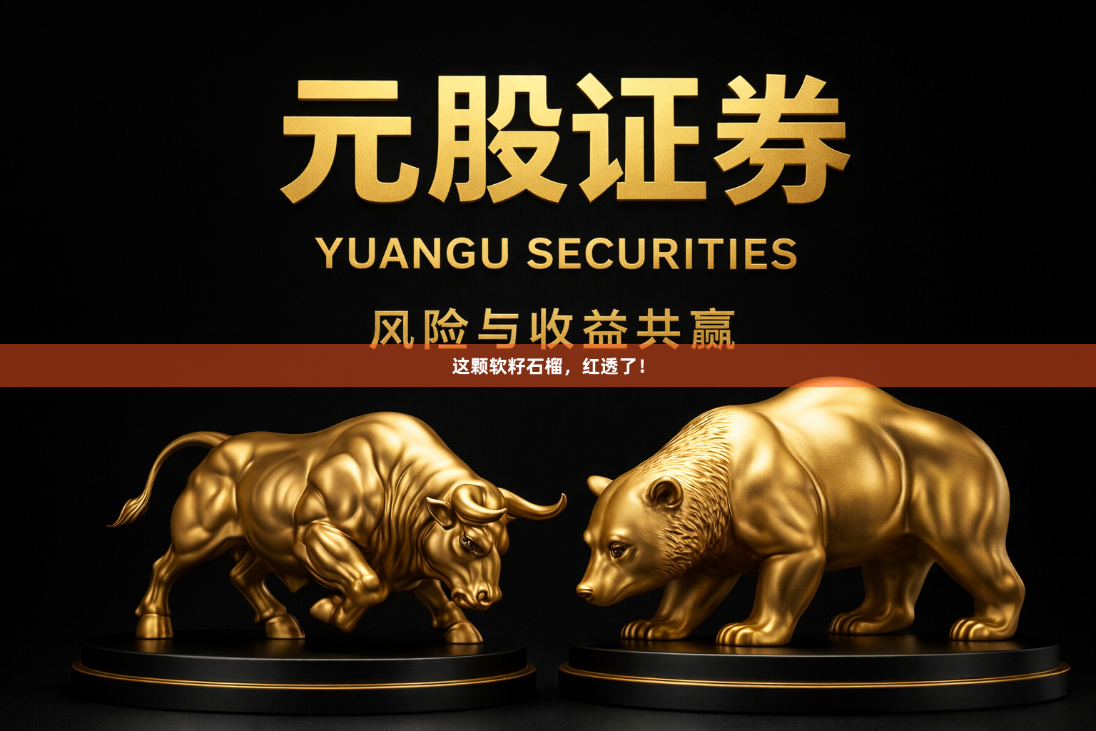 这颗软籽石榴，红透了！