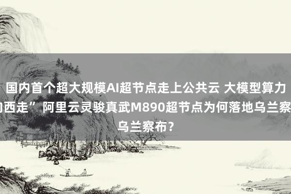 国内首个超大规模AI超节点走上公共云 大模型算力“向西走” 阿里云灵骏真武M890超节点为何落地乌兰察布？