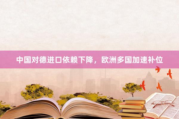 中国对德进口依赖下降，欧洲多国加速补位