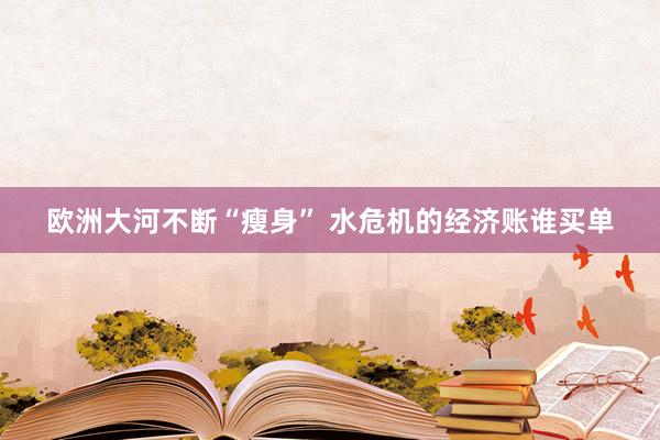 欧洲大河不断“瘦身” 水危机的经济账谁买单