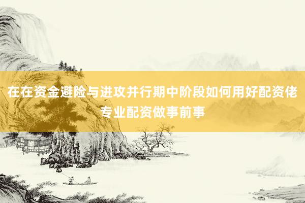 在在资金避险与进攻并行期中阶段如何用好配资佬专业配资做事前事
