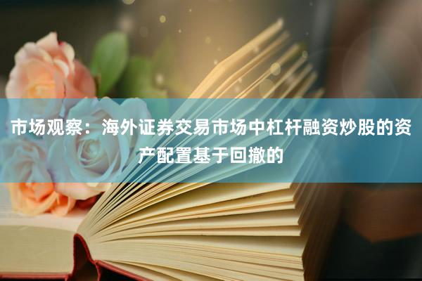 市场观察：海外证券交易市场中杠杆融资炒股的资产配置基于回撤的