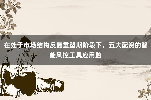 在处于市场结构反复重塑期阶段下，五大配资的智能风控工具应用监