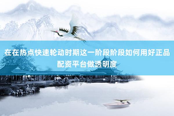 在在热点快速轮动时期这一阶段阶段如何用好正品配资平台做透明度
