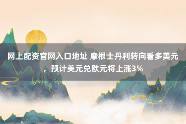 网上配资官网入口地址 摩根士丹利转向看多美元，预计美元兑欧元将上涨3%