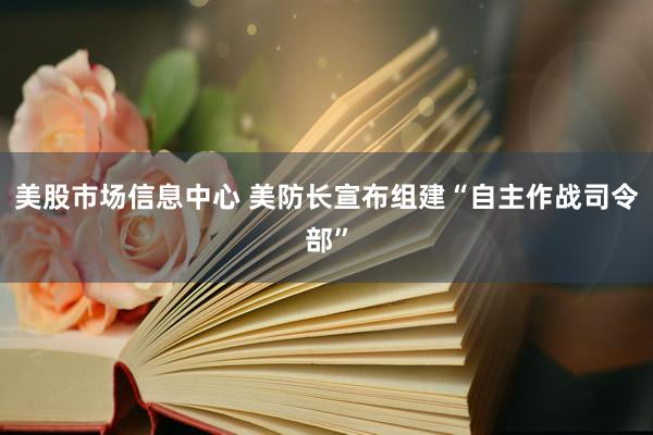 美股市场信息中心 美防长宣布组建“自主作战司令部”