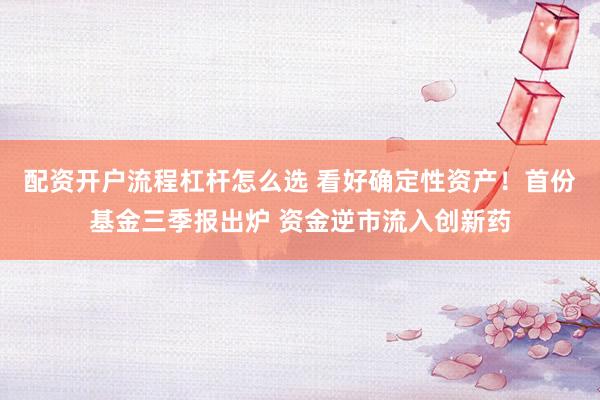 配资开户流程杠杆怎么选 看好确定性资产！首份基金三季报出炉 资金逆市流入创新药